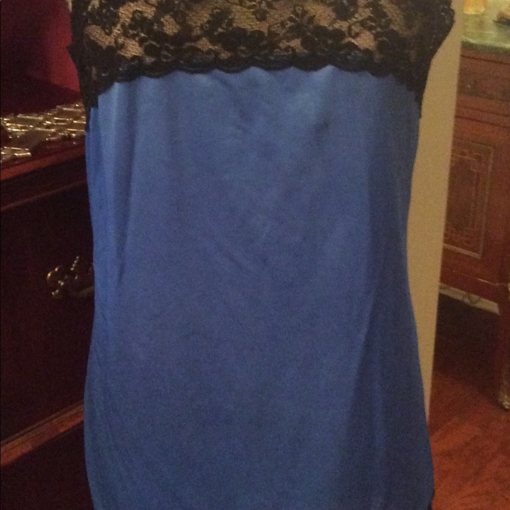 Short blue and black nighty - Picture 2 of 5
